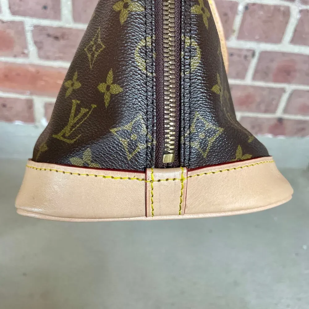 Louis Vuitton Vintage Alma Monogram PM Bag Purse Handbag Hand NEW VACHETTA
